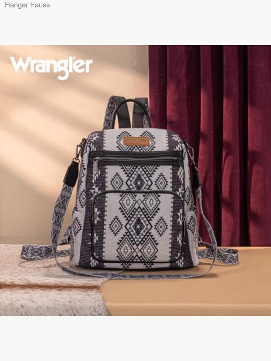 Faux Leather Aztec Print Anti-Theft Convertible Backpack Purse Amazon.com: Montana West Wrangler Cow Print Backpack Purse  main image 4